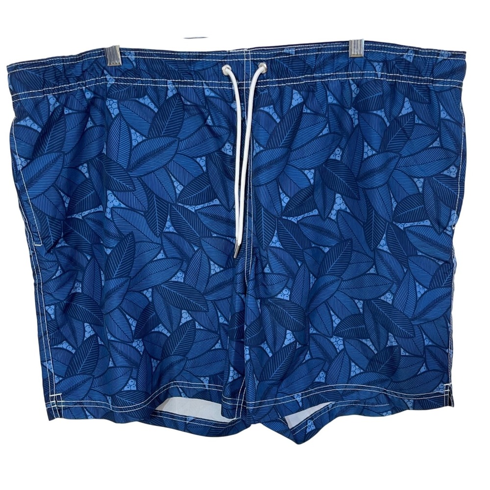Land's End Blue Leaf Print Swim‎ Shorts Men's Size XL